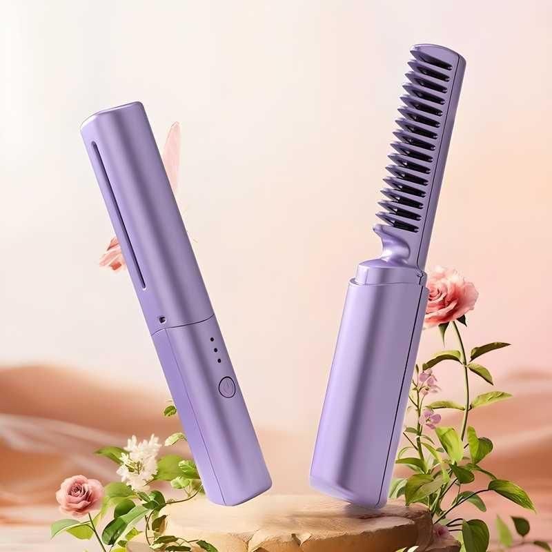 Meneflix Portable Cordless Hair Straightener Combo